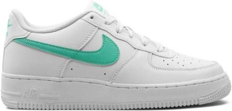 Nike Kids Air Force 1 Low "Summit White Emerald Rise" sneakers Wit