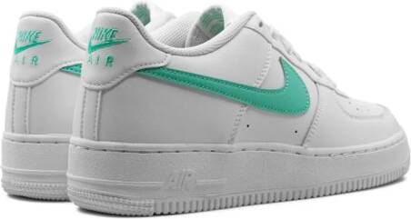 Nike Kids Air Force 1 Low "Summit White Emerald Rise" sneakers Wit