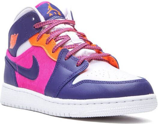 Nike Kids Air Jordan 1 mid-top sneakers Paars