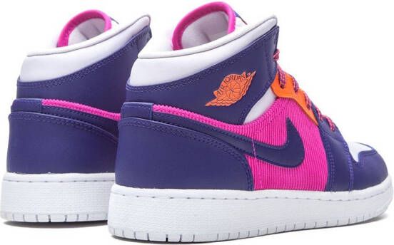 Nike Kids Air Jordan 1 mid-top sneakers Paars