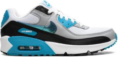 Nike Kids Air Max 90 "Blue Lightning Metallic" sneakers Wit