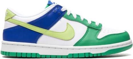 Nike Kids "Dunk Low Green Blue sneakers" Wit