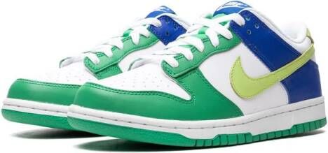 Nike Kids "Dunk Low Green Blue sneakers" Wit