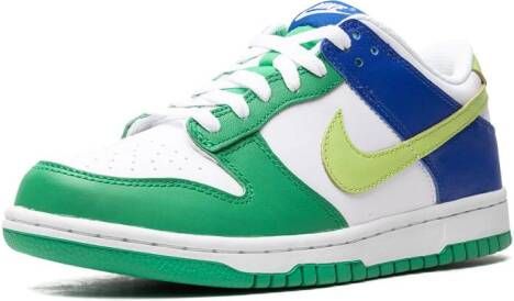 Nike Kids "Dunk Low Green Blue sneakers" Wit