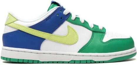 Nike Kids "Dunk Low Green Blue sneakers" Wit