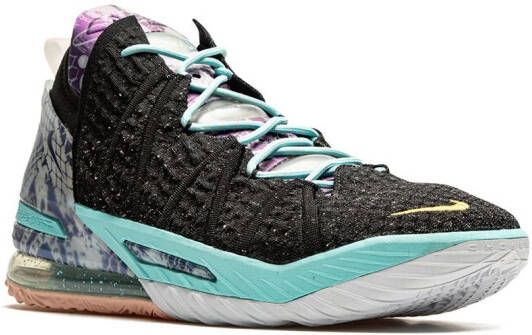 Nike LeBron 18 high-top sneakers Zwart