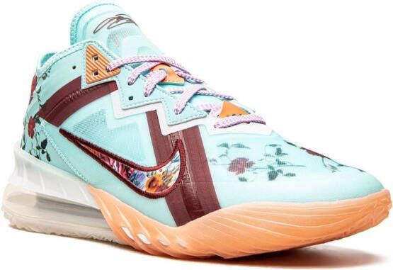 Nike LeBron 18 “Floral” low-top sneakers Blauw