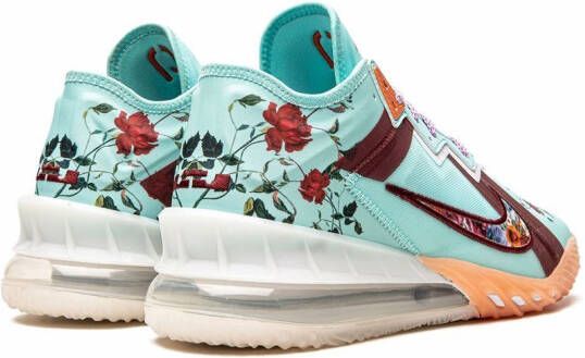 Nike LeBron 18 “Floral” low-top sneakers Blauw