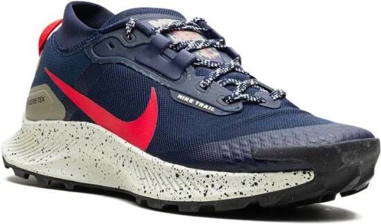 Nike Pegasus Trail 3 GORE-TEX "Obsidian Matte Olive Citron Tint Siren Red" sneakers Blauw