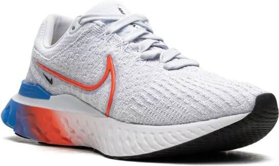 Nike "React Infinity Run FK 3 Grey Bright Crimson sneakers" Wit