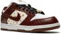 Nike Dunk Nike SB Dunk low top sneakers rubber leer Stof 10.5 Bruin - Thumbnail 2