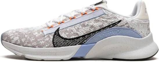 Nike "SuperRep Go 3 Flyknit Next Nature White Violet Ash sneakers" Wit