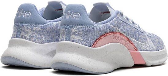 Nike "SuperRep Go 3 Flyknit Next Nature White Grey sneakers" Blauw