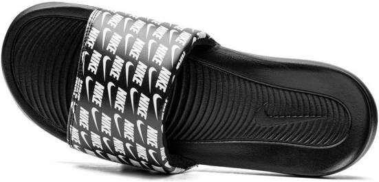 Nike Victori One slippers met logoprint Zwart