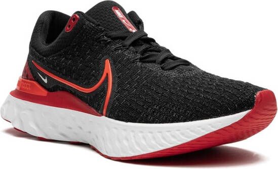 Nike "React Infinity Run FK 3 Black University Red sneakers" Zwart