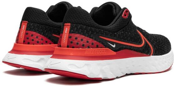 Nike "React Infinity Run FK 3 Black University Red sneakers" Zwart