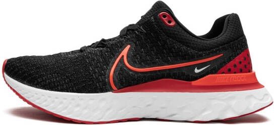 Nike "React Infinity Run FK 3 Black University Red sneakers" Zwart