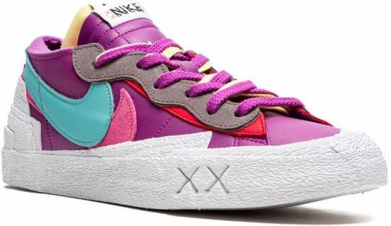 Nike x KAWS x Sacai Blazer low-top sneakers Paars