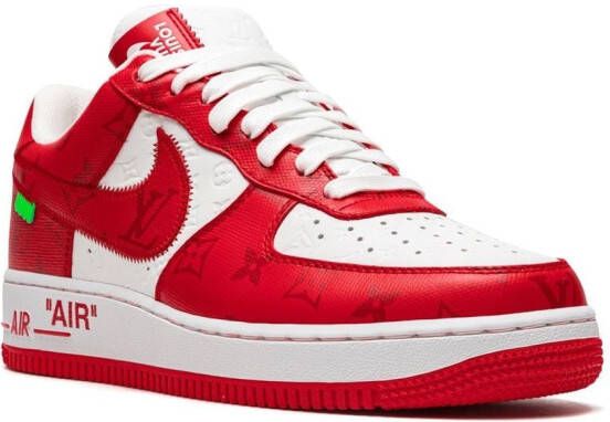 Nike x Louis Vuitton Air Force 1 sneakers Rood