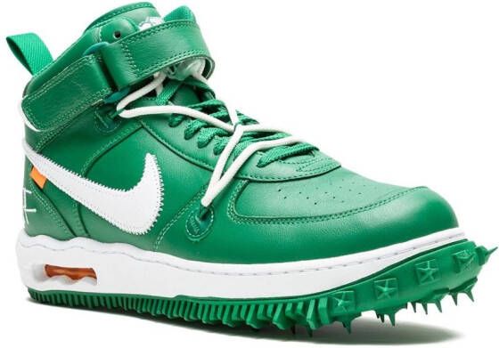 Nike "x Off-White Air Force 1 Mid Pine Green sneakers" Groen