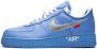 Nike X Off White Air Force 1 sneakers unisex leer rubber 10.5 Blauw - Thumbnail 5
