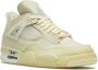 Nike X Off White Air Jordan 4 sneakers dames rubberleer Plastic Polyester rubber 10.5 Wit - Thumbnail 2