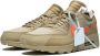 Nike X Off White The 10 Nike Air Max 90 sneakers unisex suède rubber nubuckleer nylon 10.5 Beige - Thumbnail 2