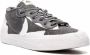 Nike x Sacai Blazer low top sneakers rubber Stof suède 10.5 Grijs - Thumbnail 2