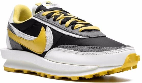 Nike x sacai x Undercover LDWaffle "Bright Citron" sneakers Zwart