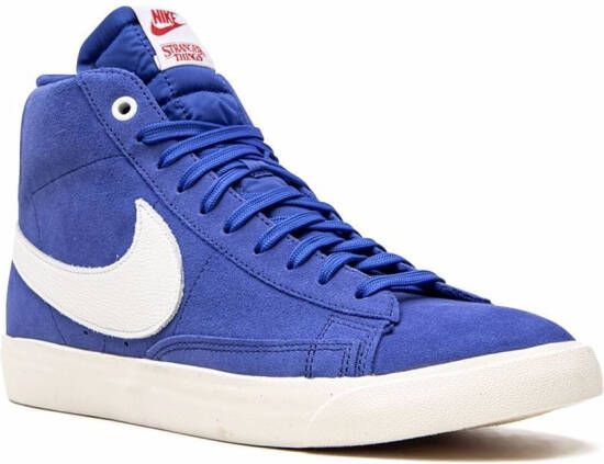 Nike x Stranger Things Blazer mid-top sneakers Blauw