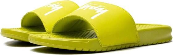Nike x Stüssy Benassi slippers Groen