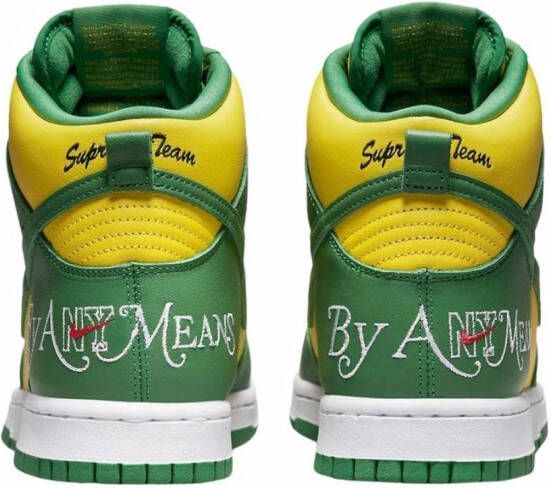 Nike x Supreme SB Dunk High Pro sneakers Groen