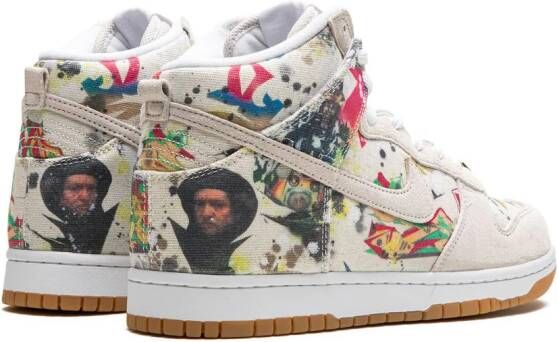 Nike "x Supreme SB Dunk High Rammellzee sneakers" Wit