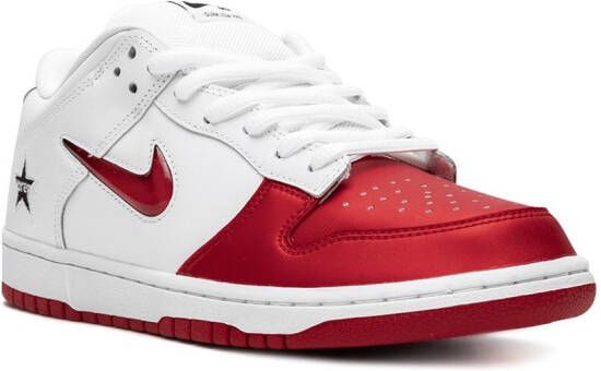 Nike x Supreme SB Dunk low-top sneakers Rood