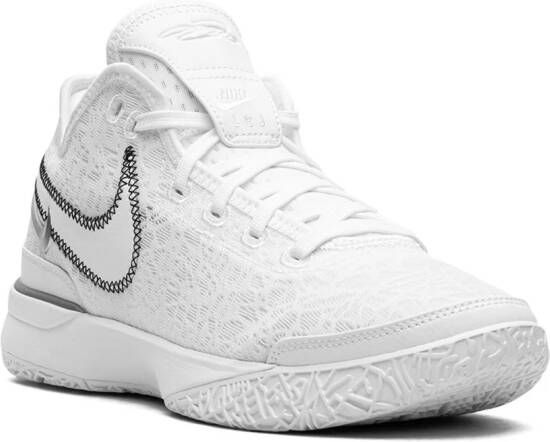 Nike "Zoom LeBron NXXT Gen White Metallic Silver sneakers" Wit