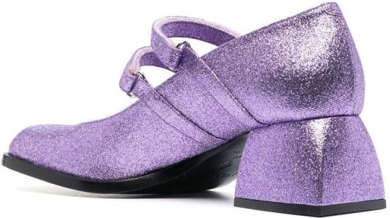 Nodaleto Bacara Mary Jane schoenen met glitter Paars