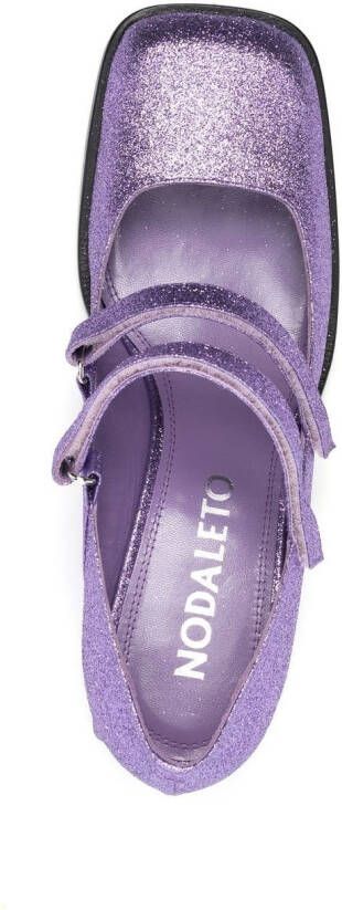 Nodaleto Bacara Mary Jane schoenen met glitter Paars