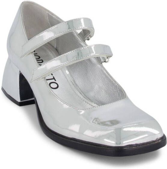 Nodaleto Bacara metallic Mary Jane schoenen Zilver