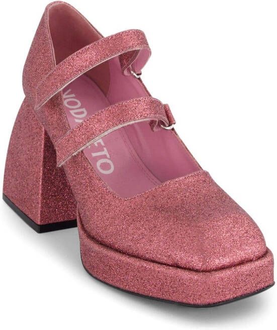 Nodaleto Bulla Babies pumps met glitters Roze