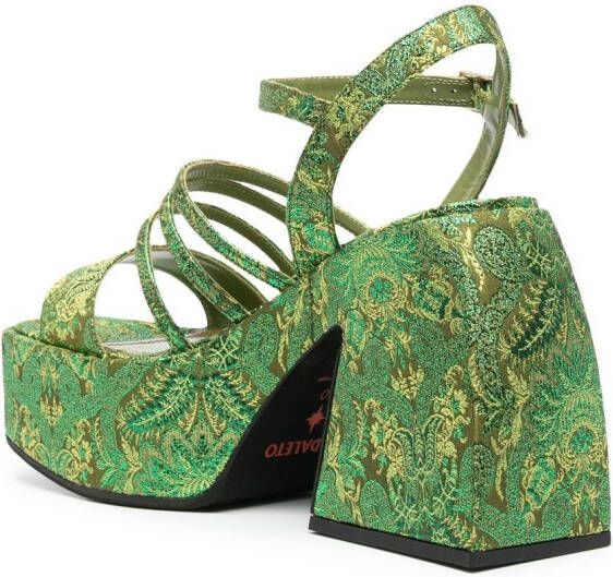 Nodaleto Bulla Chibi sandalen met plateauzool Groen