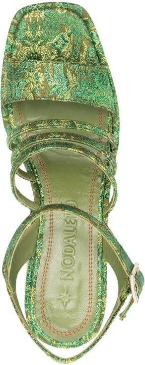 Nodaleto Bulla Chibi sandalen met plateauzool Groen