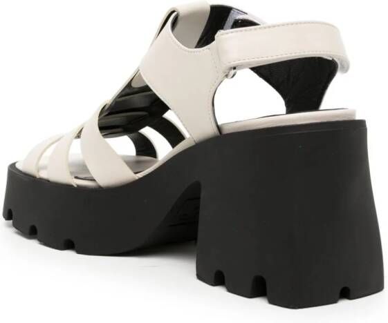 Nodaleto Bulla Emma leren sandalen Wit