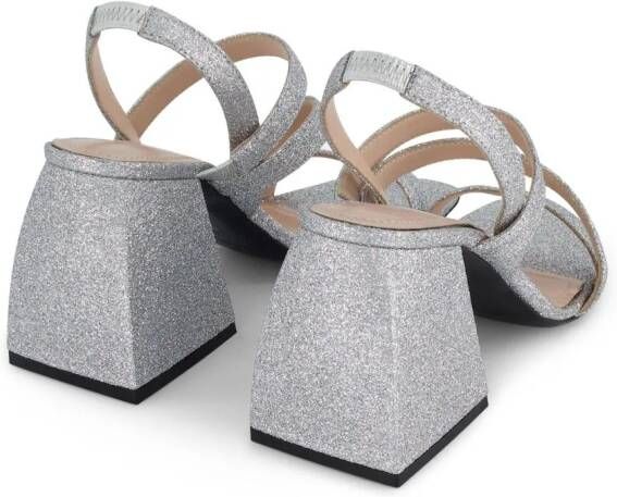 Nodaleto Bulla Gemini sandalen met bandjes Zilver