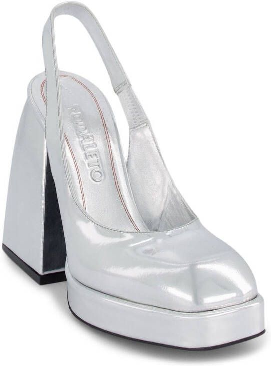 Nodaleto Bulla Jones metallic pumps Zilver