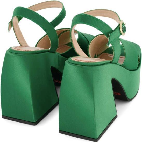 Nodaleto Bulla Joni sandalen met kruisbandjes Groen