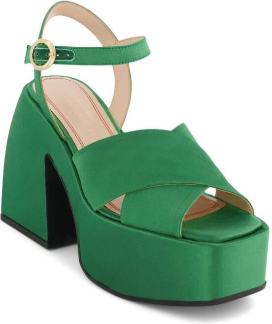 Nodaleto Bulla Joni sandalen met kruisbandjes Groen