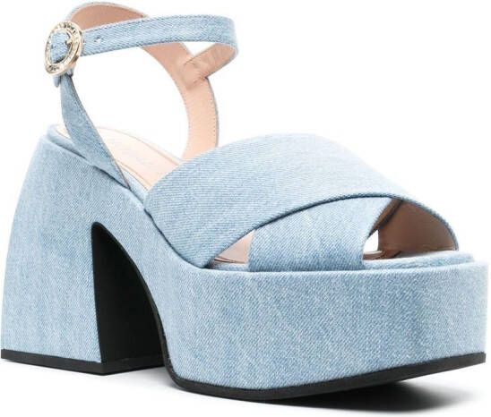 Nodaleto Bulla Joni denim sandalen Blauw