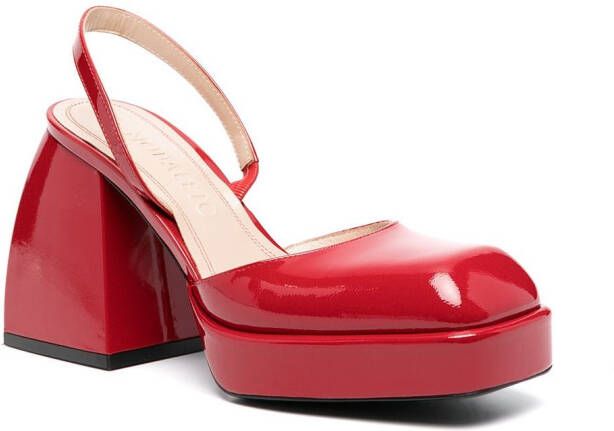 Nodaleto Bulla lakleren pumps Rood