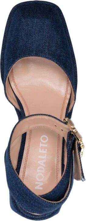 Nodaleto Sofia Bulla pumps met plateauzool Blauw