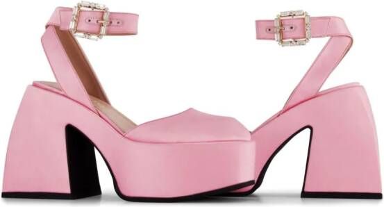 Nodaleto Bulla Sofia satijnen pumps Roze